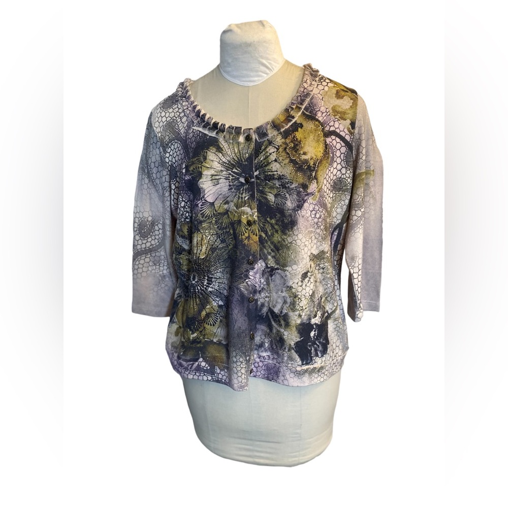 Christopher & Banks Cardigan XL Artful